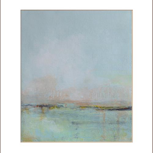 Paysage N° 25 / 48x40cm gouache sur papier marouflé sur toile