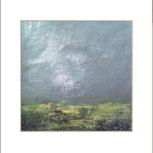 Paysage N° 31 / 20x20cm gouache sur toile