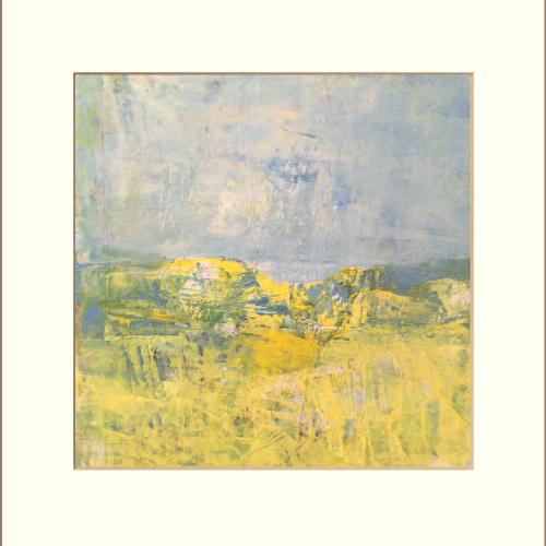 Paysage N° 33 / 20x20cm gouache sur toile